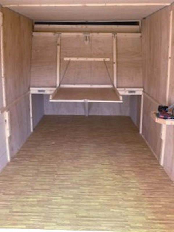 Box trailer fron storage Box trailer fron storage