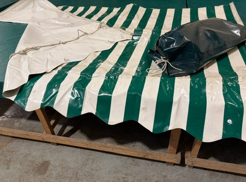40x 3m Green & White Marquee Roofs