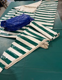 8x 9m Green & White Marquee Roofs