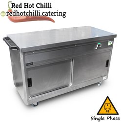 Hot cupboard on wheels