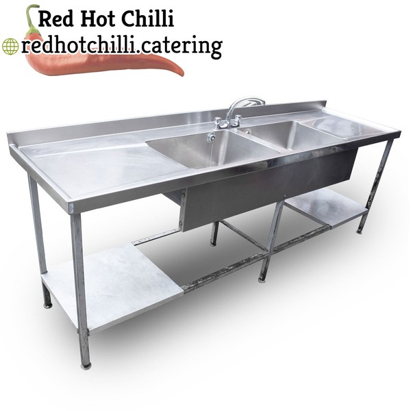2.6m Stainless Steel Double Sink
