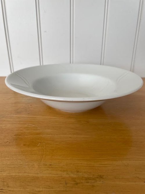 White Porcelite Pasta Plate For Sale