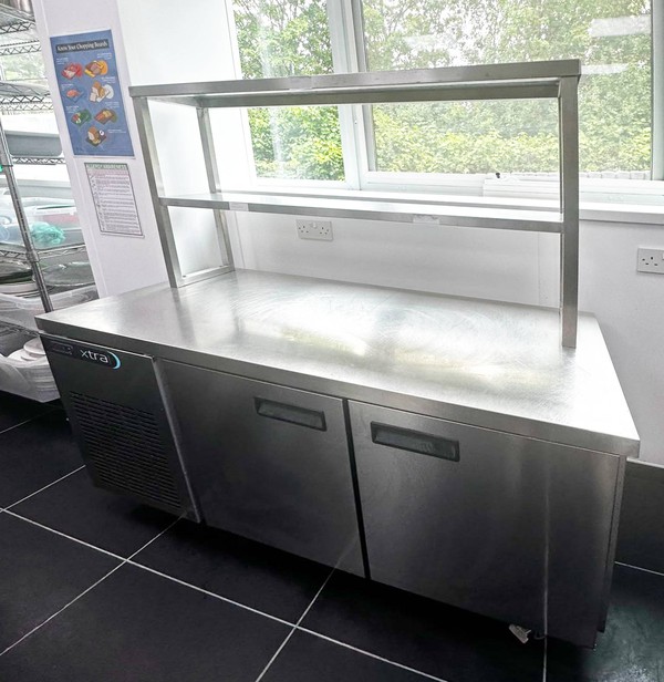 Prep fridge with gantry shelf Prep fridge with gantry shelf