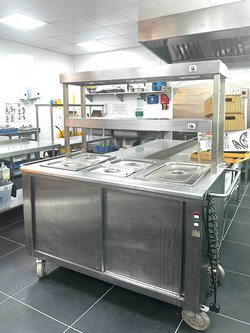 Bain marie with heated gantry for sale