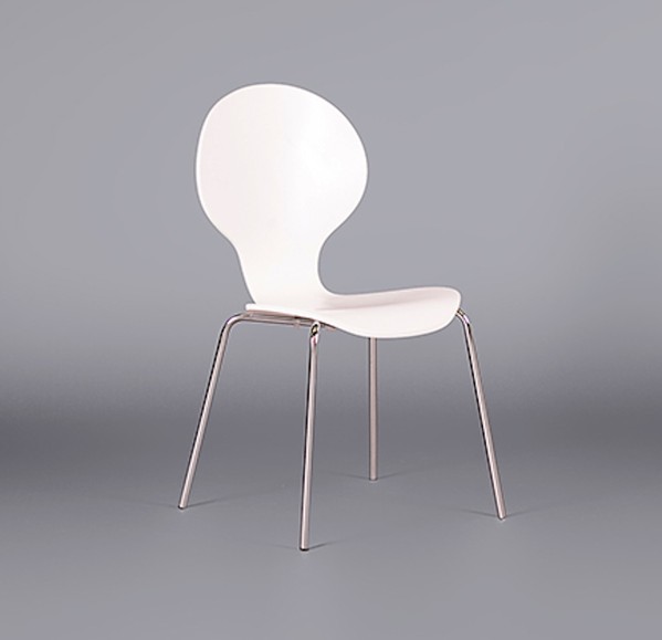 White Curved Wood Chair White Curved Wood Chair
