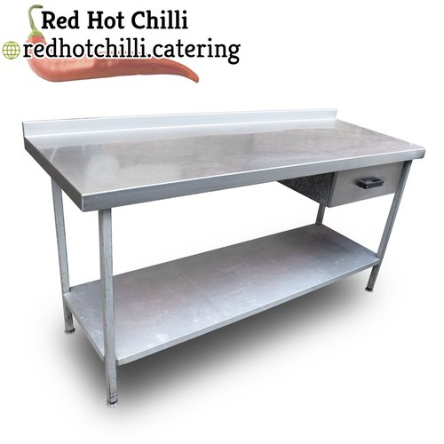 1.83m Stainless Steel Table with drawer