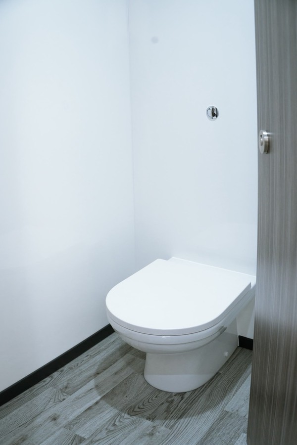 Toilet cubical in a 2+1 toilet trailer Toilet cubical in a 2+1 toilet trailer