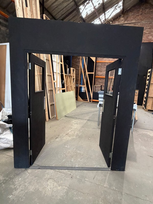 Double doors stage set Double doors stage set