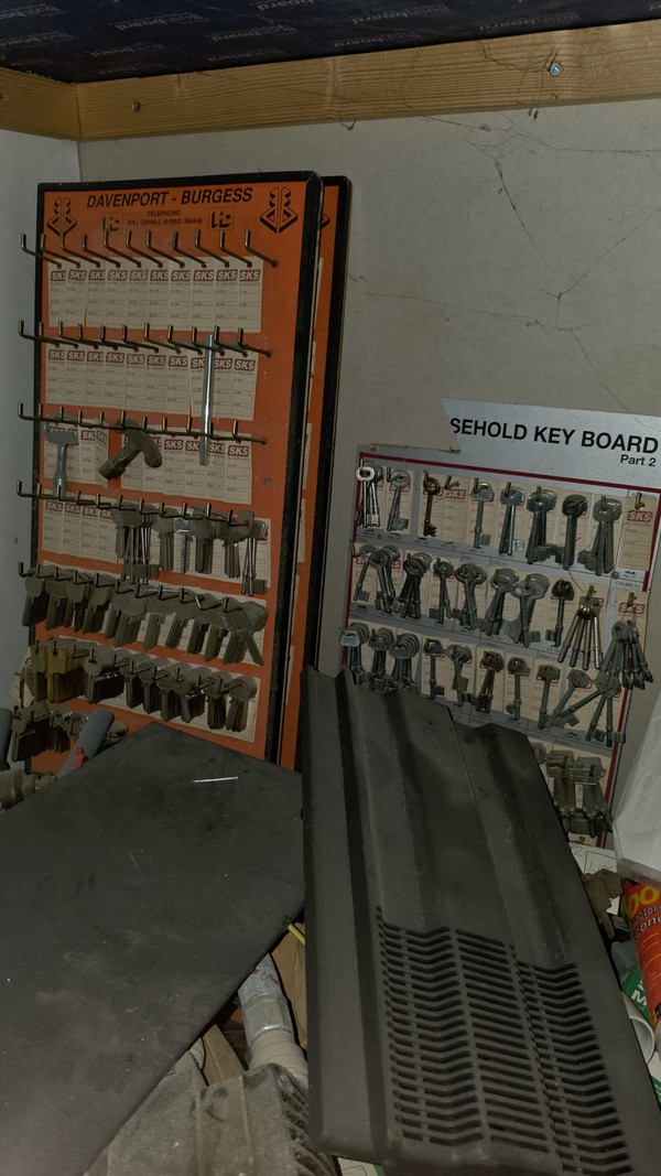 Stock of blank keys Stock of blank keys