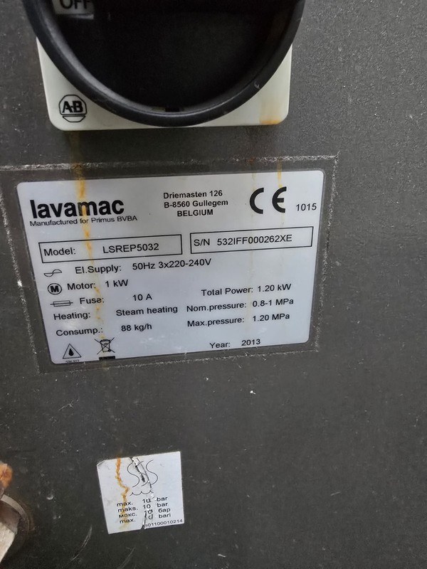 Lavamac Commercial Steam Ironer LSREP5032
