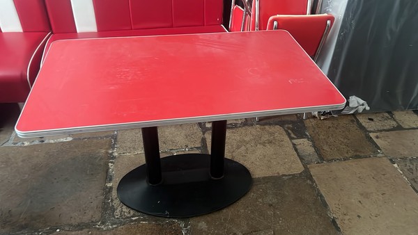 Red American Diner Table Red American Diner Table