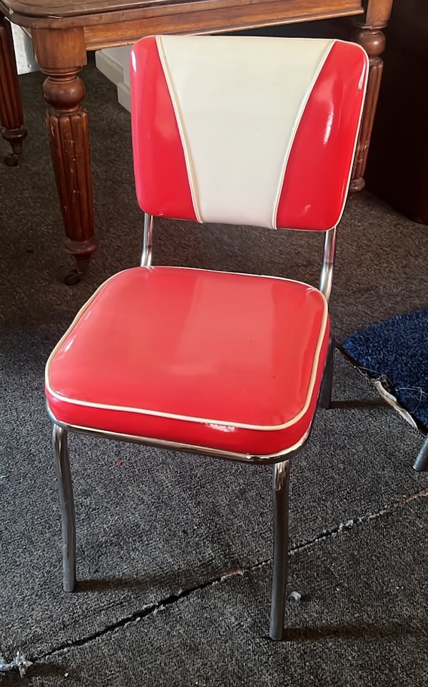 red and white retro chair red and white retro chair