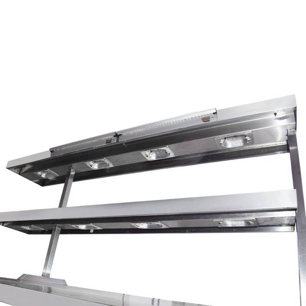 Chef's pass with heat lamps