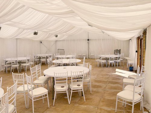 9m x 15m framed marquee with lining