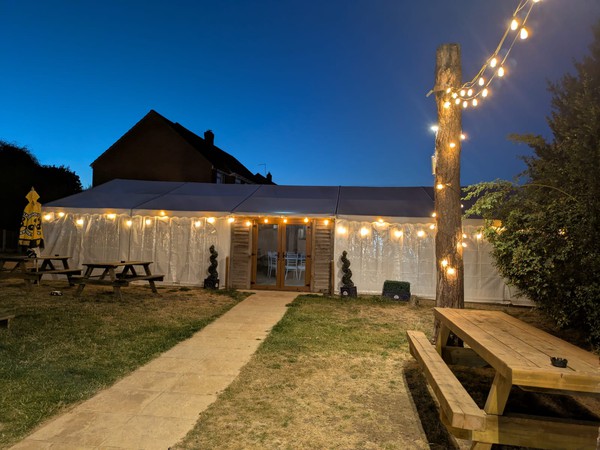 Marquee with double doors Marquee with double doors