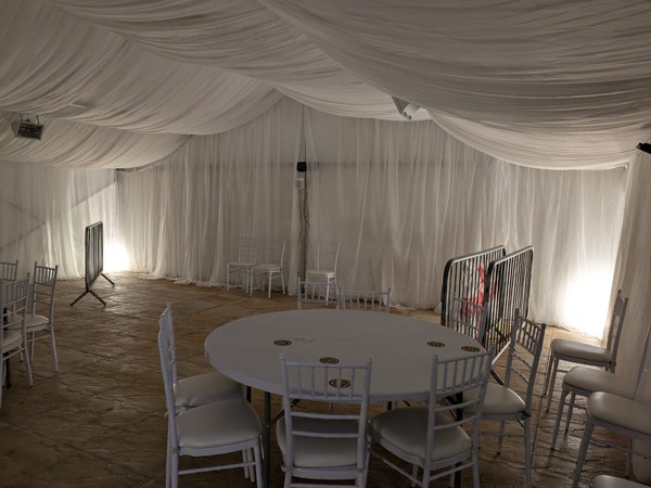 Marquee with up lighting Marquee with up lighting