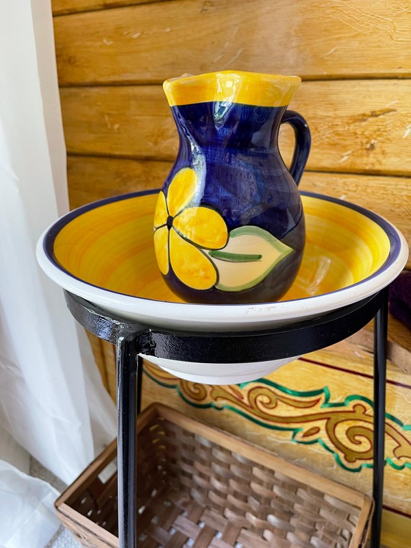 gypsy caravan with wash stand