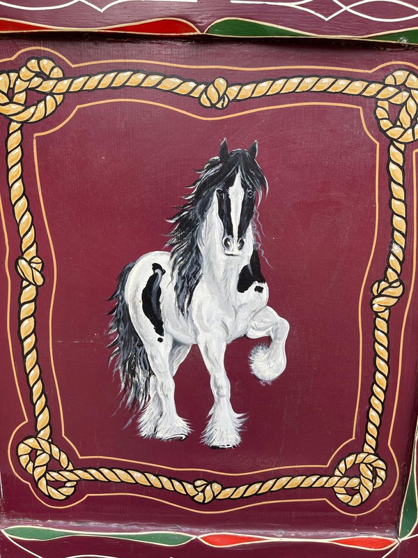 Romany art work painted waggon
