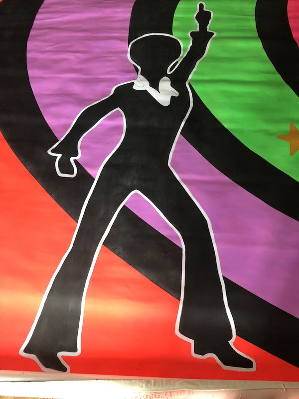 Saturday Night Fever Disco Pose BAckdrop