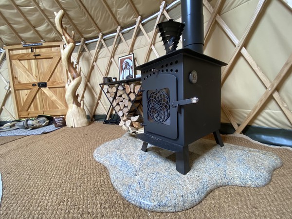 24 ft  yurt with fire