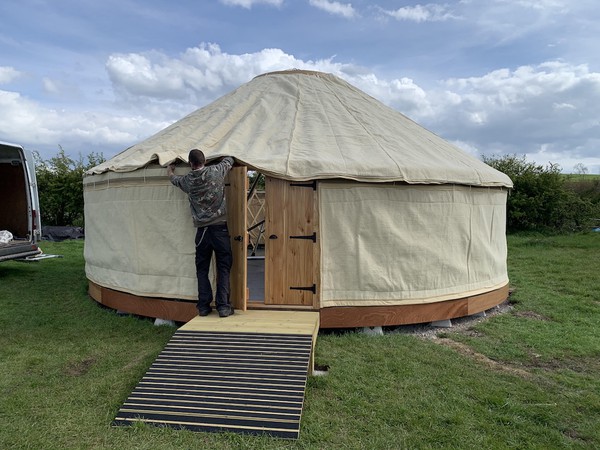 Sand and Olive Yurt