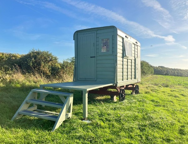 Vintage Sage Green Shepherd's hut