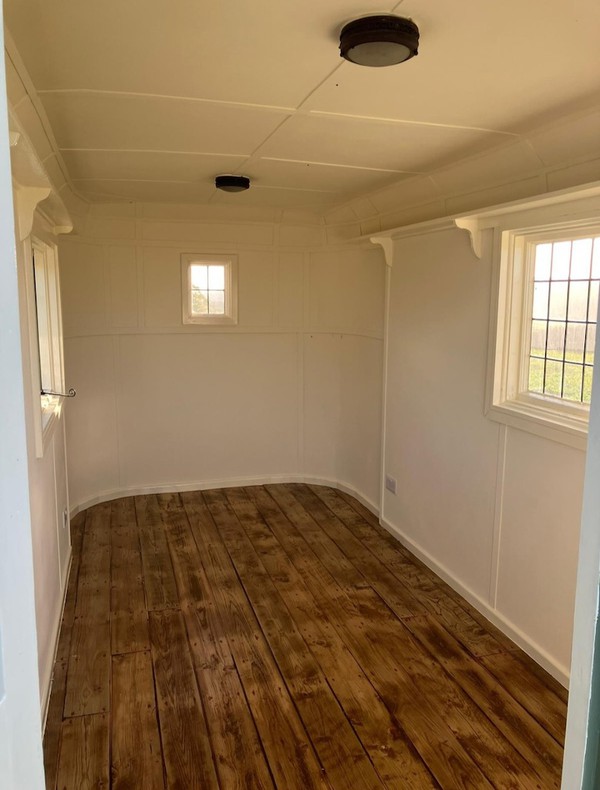 Inside Shepherd's hut