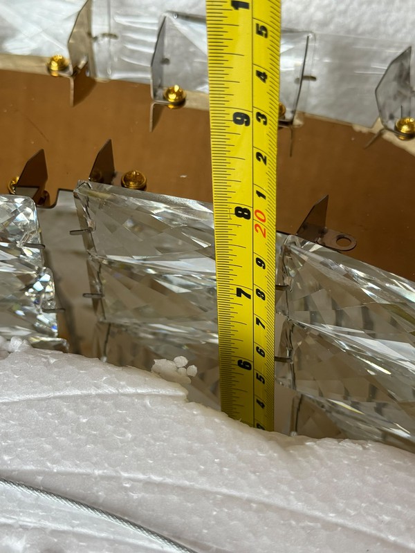 20cm deep chandeliers