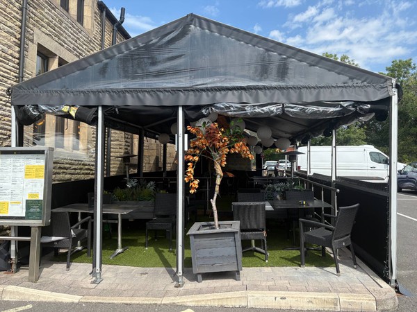 Outside dining marquee