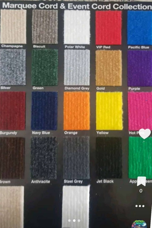 Marquee Carpet (colour chart) Marquee Carpet (colour chart)