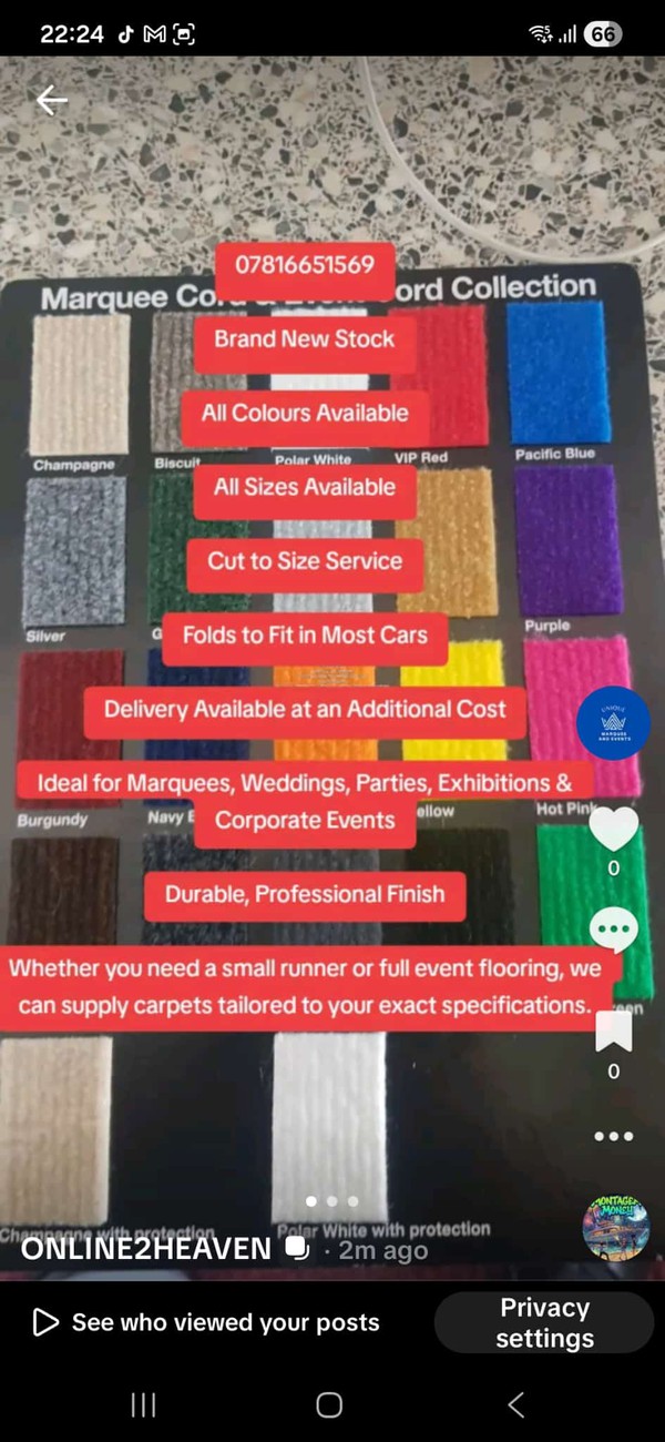 Marquee carpet for sale Marquee carpet for sale