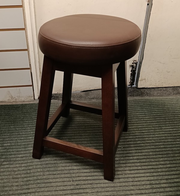 Brown Contract Leather Stool Brown Contract Leather Stool