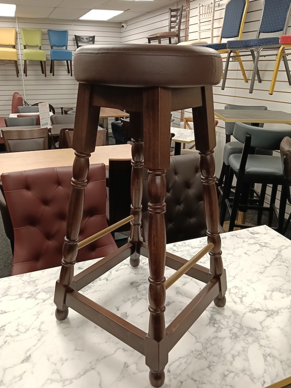 Brown Contract Leather Stool Brown Contract Leather Stool