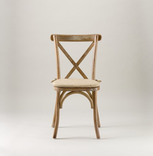 250x Rustic Limed Crossback Chair For Sale