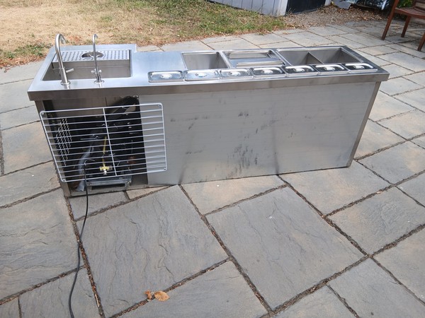 Stainless steel back bar