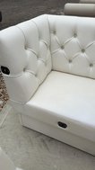 6x White Booth Benches
