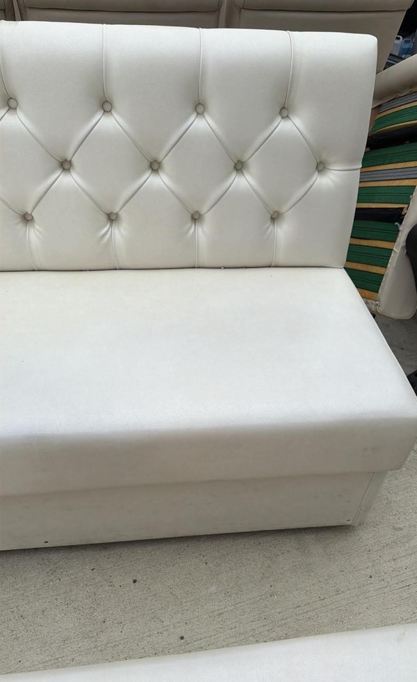 Second Hand 6x White Booth Benches