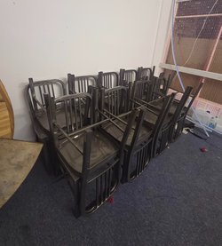 18x Metal Cafe Chairs For Sale