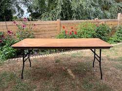6ft x 2ft 6" Trestle Tables with Folding Legs