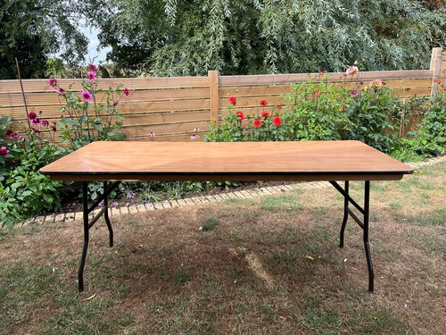 6ft x 2ft 6" Trestle Tables with Folding Legs