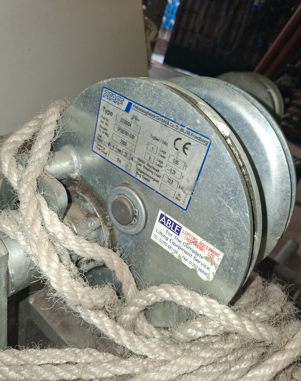 Second Hand 3x Pfaff Ratchet Lifting Winches