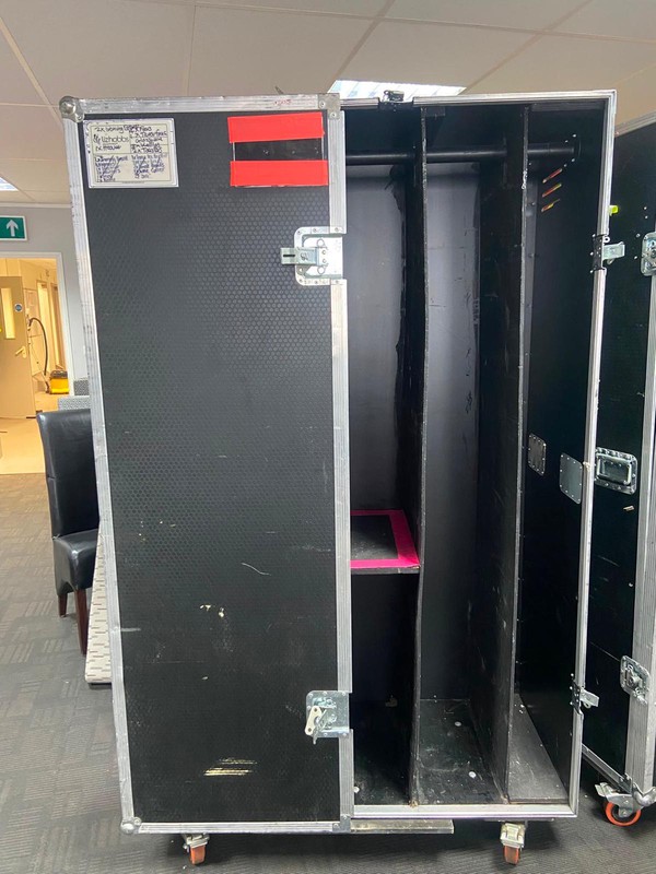 5x Wardrobe Wheeled Flight Cases For Sale 5x Wardrobe Wheeled Flight Cases For Sale