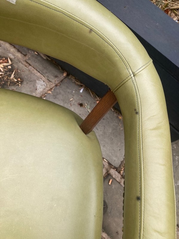 Pistachio Leather Chair