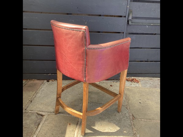 Red leather high bar chair for sale Red leather high bar chair for sale