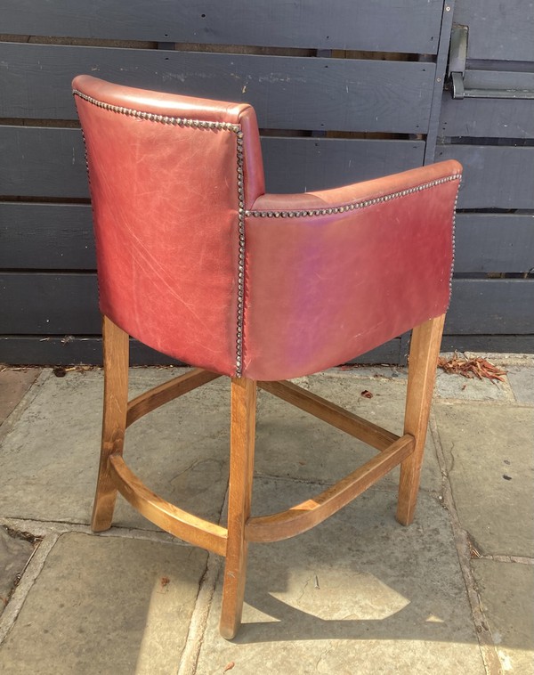 Red leather high bar chairs for sale Red leather high bar chairs for sale