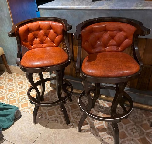 Wooden Bar Chairs / Stools with Footrest
