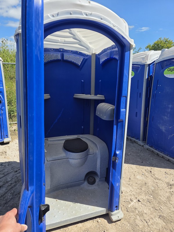 Blue and White Portable Toilets Blue and White Portable Toilets