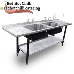 2.3m Stainless Steel Double Sink