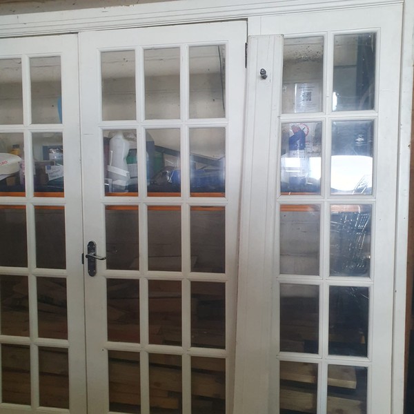 Second Hand White Timber Marquee Doors Second Hand White Timber Marquee Doors