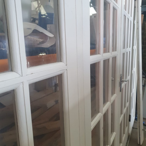 Used White Timber Marquee Doors Used White Timber Marquee Doors